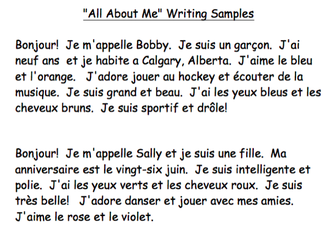 essay in french about my school